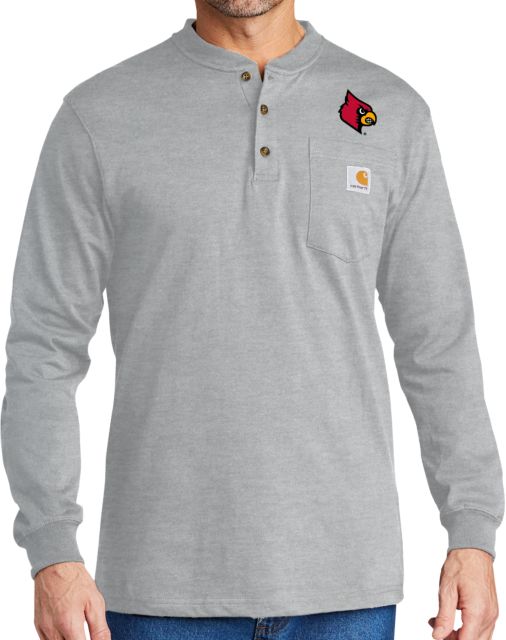 Adidas Mens University Of Louisville Cardinals Henley Shirt