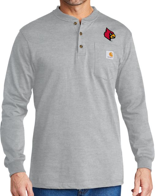 Men's Champion Gray Louisville Cardinals Alumni Logo Long Sleeve T-Shirt