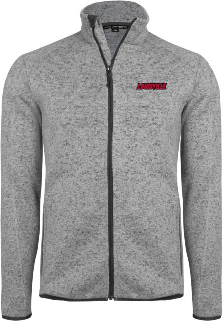 Louisville Heather Sweater Fleece Jacket Louisville Wordmark - ONLINE ONLY