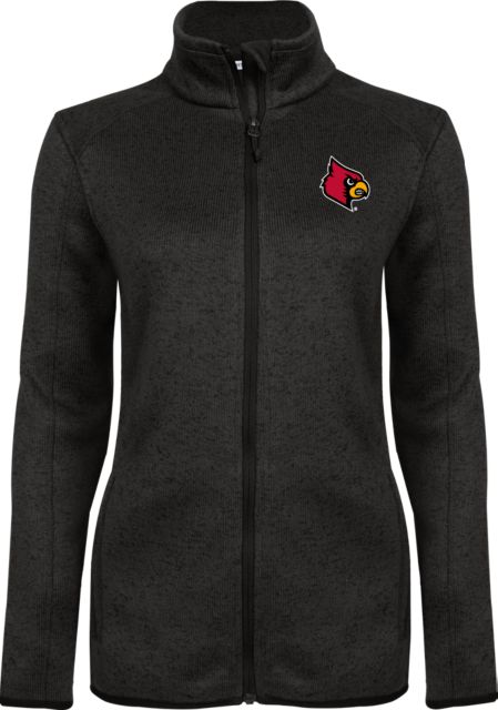 Louisville Heather Womens Fleece Jacket Primary Mark - ONLINE ONLY