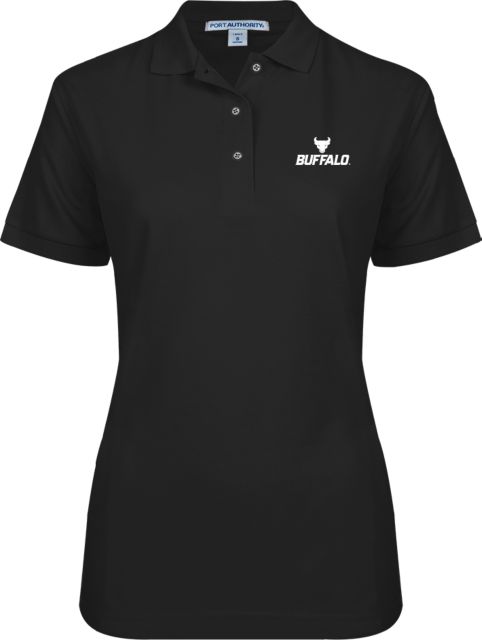 Buffalo Ladies Silk Touch Pique Polo Primary Athletic Mark Stacked - ONLINE ONLY