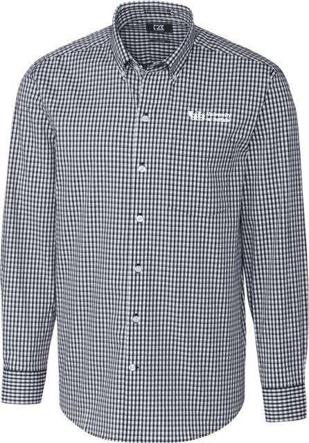 Buffalo Cutter and Buck Gingham Long Sleeve Button Down Charcoal Secondary Lock Up - ONLINE ONLY