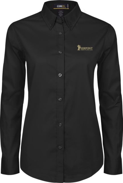 Pierpont Womens Twill Long Sleeve Button Down Primary Wordmark - ONLINE ONLY