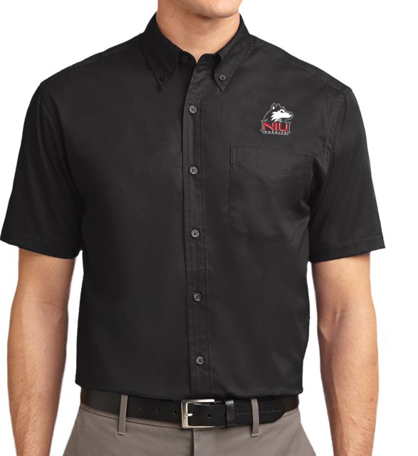 Northern Illinois Twill Button Down Short Sleeve Primary Mark - ONLINE ONLY