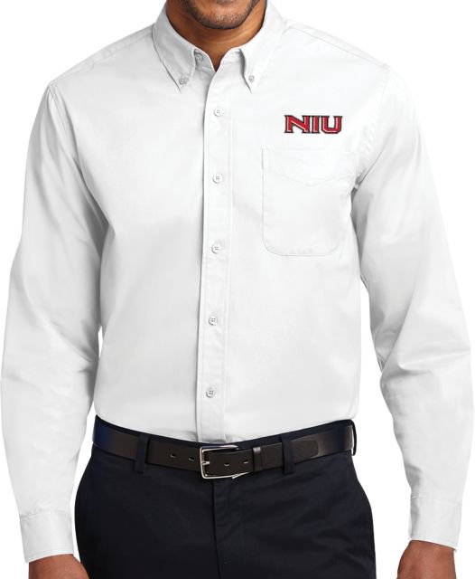 Northern Illinois Twill Button Down Long Sleeve Primary Wordmark - ONLINE ONLY