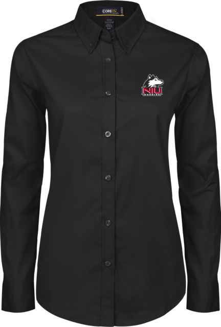 Northern Illinois Ladies Twill Button Down Long Sleeve Primary Mark - ONLINE ONLY