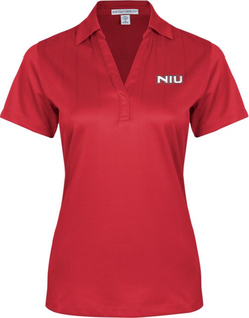 Northern Illinois Ladies Performance Fine Jacquard Polo Primary Wordmark - ONLINE ONLY
