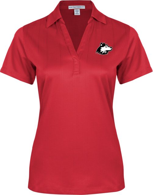 Northern Illinois Ladies Performance Fine Jacquard Polo Huskie Head - ONLINE ONLY