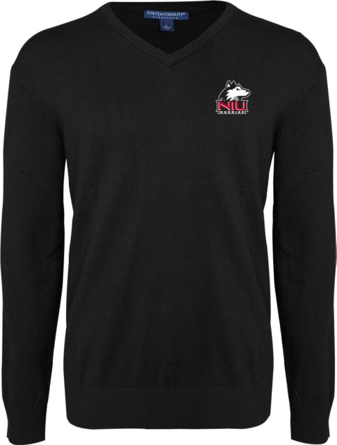 Northern Illinois Classic Mens V Neck Sweater Primary Mark - ONLINE ONLY