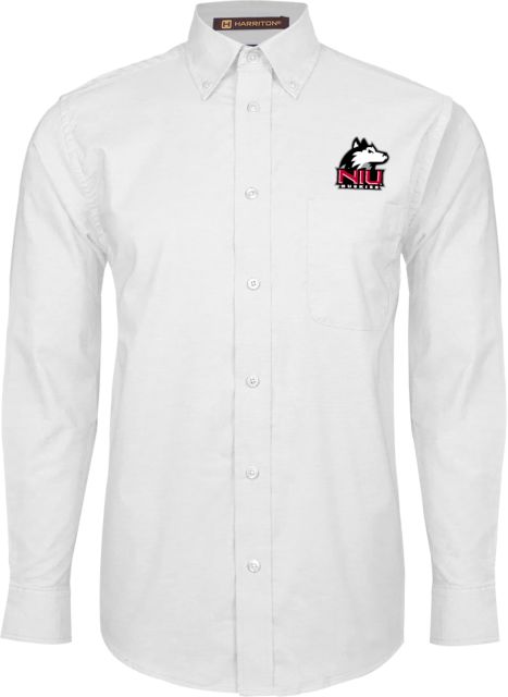 Northern Illinois Mens Oxford Long Sleeve Shirt Primary Mark - ONLINE ONLY