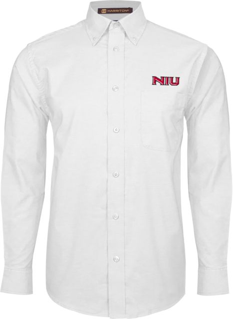 Northern Illinois Mens Oxford Long Sleeve Shirt Primary Wordmark - ONLINE ONLY