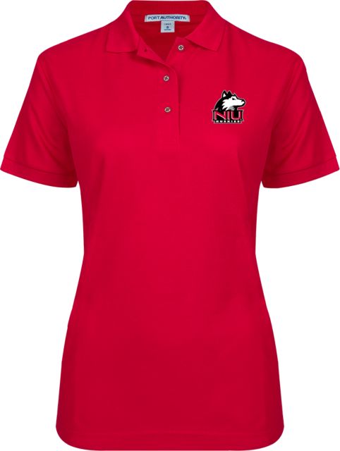 Northern Illinois Ladies Easycare Pique Polo Primary Mark - ONLINE ONLY