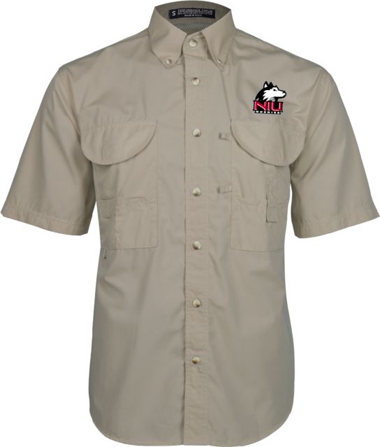 Northern Illinois Short Sleeve Performance Fishing Shirt Primary Mark - ONLINE ONLY