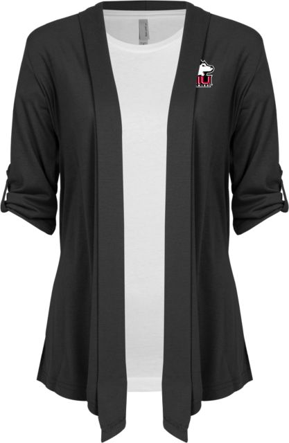 Northern Illinois Ladies Drape Front Cardigan Primary Mark - ONLINE ONLY