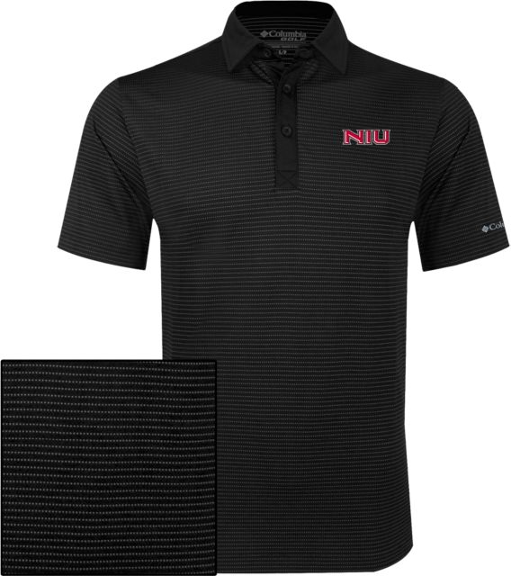 Northern Illinois Columbia Omni Wick Sunday Golf Polo Primary Wordmark - ONLINE ONLY