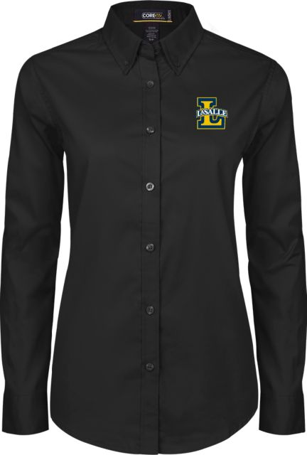 La Salle Ladies Twill Long Sleeve Button Down Primary Mark - ONLINE ONLY
