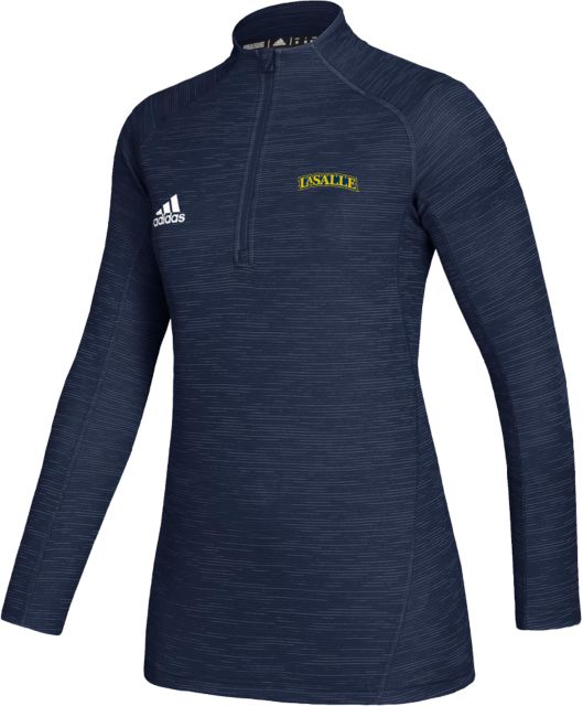 La Salle Adidas Womens Game Mode 1/4 Zip Wordmark - ONLINE ONLY