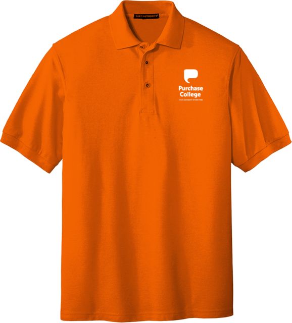 Purchase College Silk Touch Polo Purchase College with Icon Stacked - ONLINE ONLY
