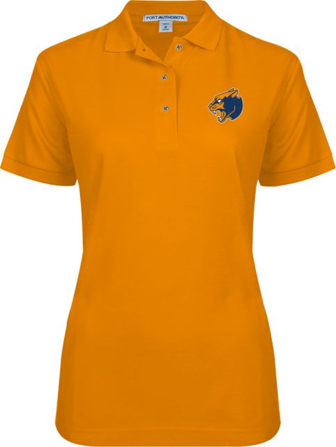 Purchase College Womens Silk Touch Pique Polo Purchase College Panther Head - ONLINE ONLY