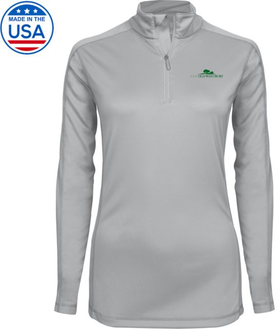 SUNY Old Westbury Syntrel Womens Platinum Interlock 1/4 Zip SUNY Old Westbury Primary Workmark - ONLINE ONLY