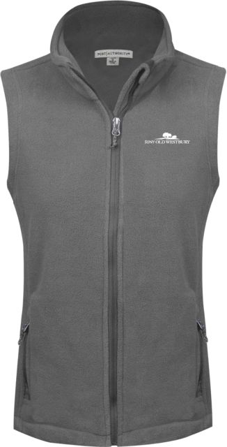 SUNY Old Westbury Womens Fleece Full Zip Vest SUNY Old Westbury Primary Workmark - ONLINE ONLY
