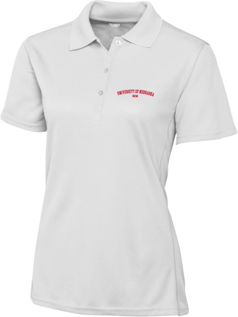 Nebraska Womens Clique Ice Pique Polo University of Nebraska Arched Mom - ONLINE ONLY