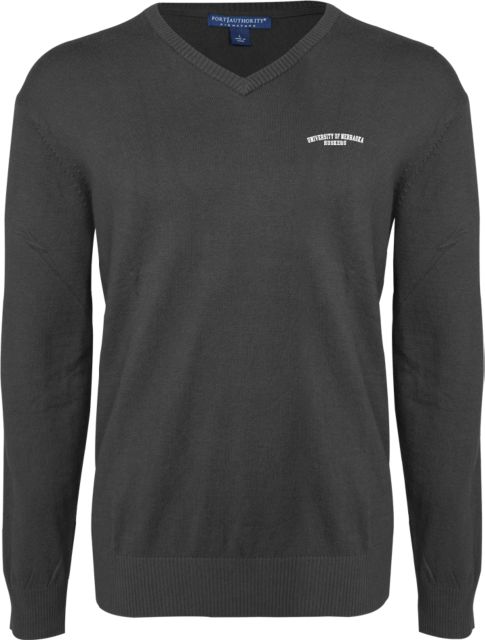Nebraska VNeck Sweater Heather University of Nebraska Arched Huskers - ONLINE ONLY
