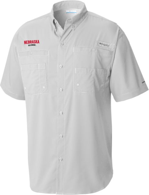 Nebraska Columbia Tamiami Performance Cool Short Sleeve Shirt Nebraska Alumni - ONLINE ONLY