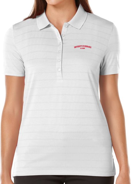 Nebraska Womens Callaway Opti Vent Polo University of Nebraska Arched Alumni - ONLINE ONLY