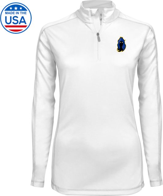 Delaware CC Syntrel Womens Interlock 1/4 Zip DCCC Phantom Mascot - ONLINE ONLY