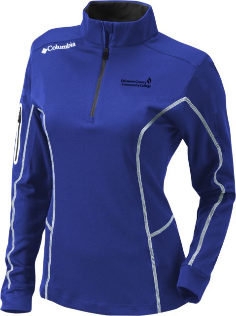 Delaware CC Columbia Womens Omni Wick Shotgun 1/4 Zip Delaware County Community College Primary Mark - ONLINE ONLY