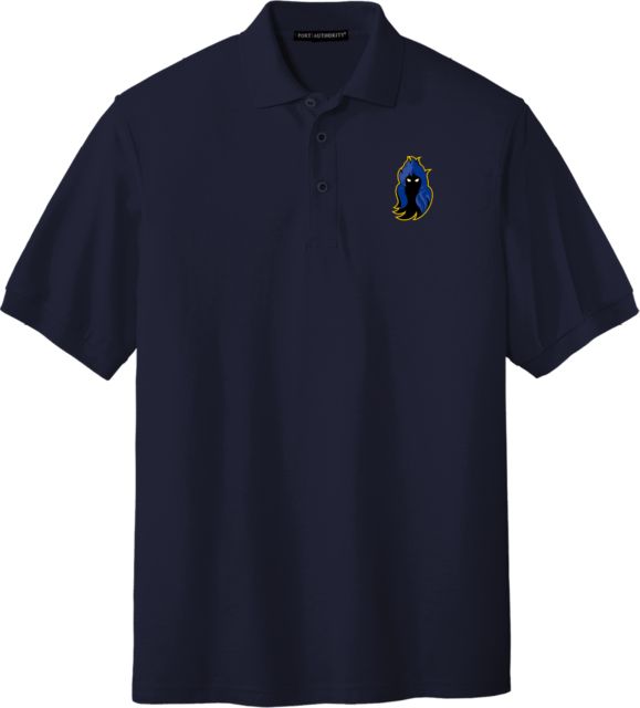 Delaware CC Silk Touch Polo DCCC Phantom Mascot - ONLINE ONLY