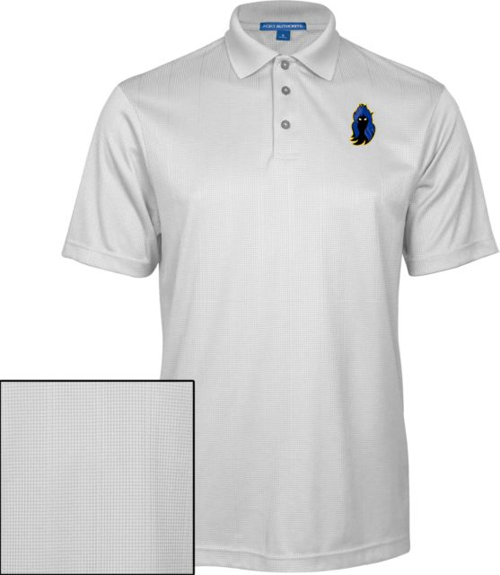 Delaware CC Performance Fine Jacquard Polo DCCC Phantom Mascot - ONLINE ONLY
