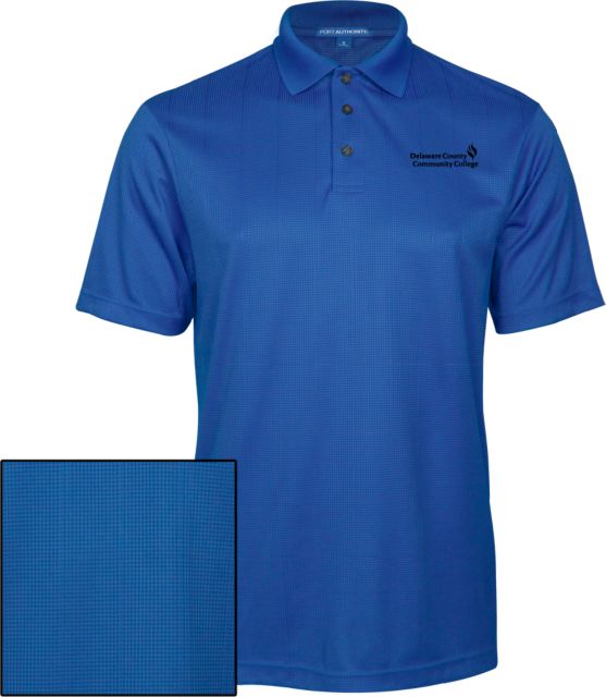 Delaware CC Performance Fine Jacquard Polo Delaware County Community College Primary Mark - ONLINE ONLY