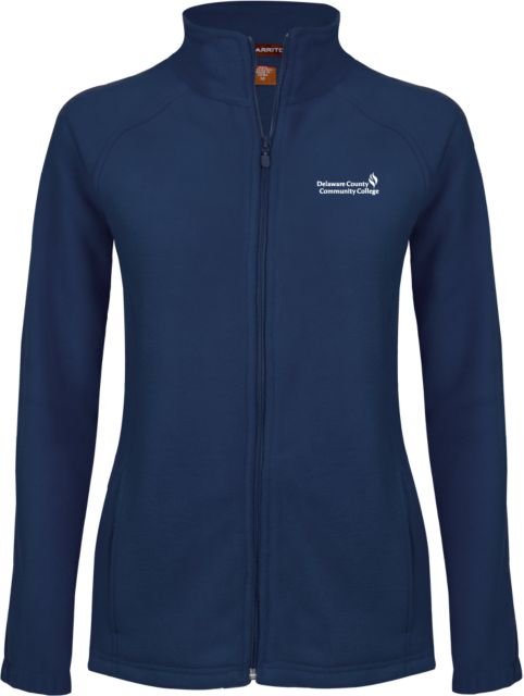 Delaware CC Womens Fleece Full Zip Jacket Delaware County Community College Primary Mark - ONLINE ONLY