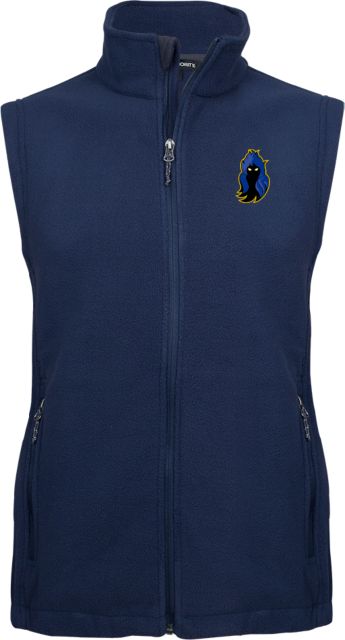 Delaware CC Fleece Full Zip Vest DCCC Phantom Mascot - ONLINE ONLY
