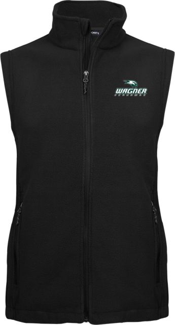 Wagner College Fleece Full Zip Vest Wagner Seahawks Logo - ONLINE ONLY