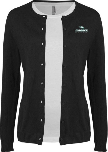 Wagner College Ladies Cardigan Wagner Seahawks Logo - ONLINE ONLY