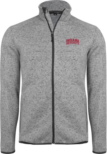 Indiana Sweater Fleece Heather Jacket Indiana University  Arched Wordmark - ONLINE ONLY