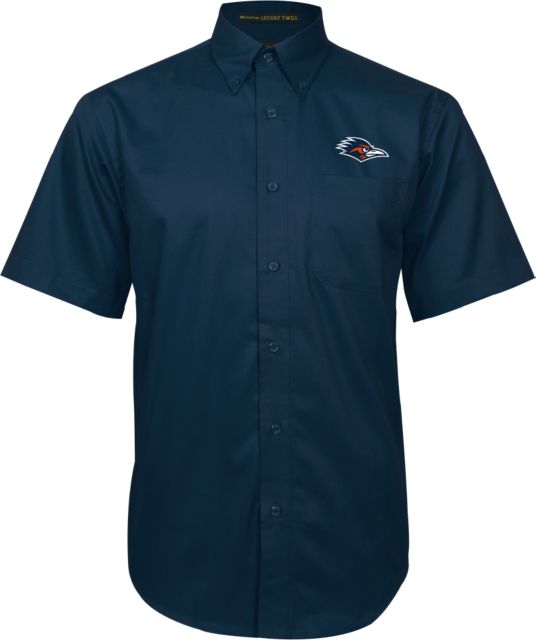 UTSA Twill Button Down Short Sleeve UTSA Roadrunner Head EMB - ONLINE ONLY