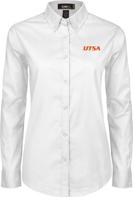 UTSA Ladies Twill Button Down Long Sleeve UTSA EMB - ONLINE ONLY