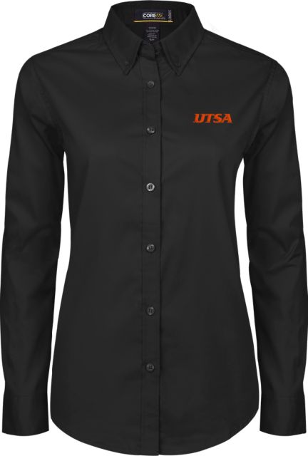 UTSA Ladies Twill Button Down Long Sleeve UTSA EMB - ONLINE ONLY