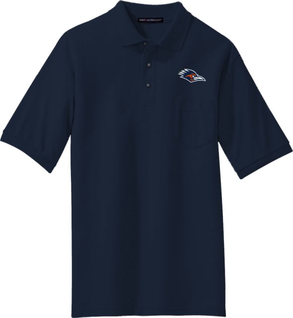 UTSA Silk Touch Polo w/ Pocket UTSA Roadrunner Head EMB - ONLINE ONLY