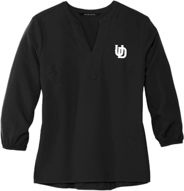 Univ of Dallas Mercer + Mettle Womens 3/4 Sleeve Crepe Blouse University of Dallas UD - ONLINE ONLY