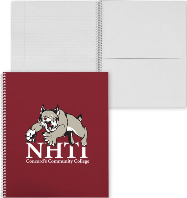NHTI Concord College Spiral Notebook w/Clear Coil NHTI Primary Athletics Mark - ONLINE ONLY
