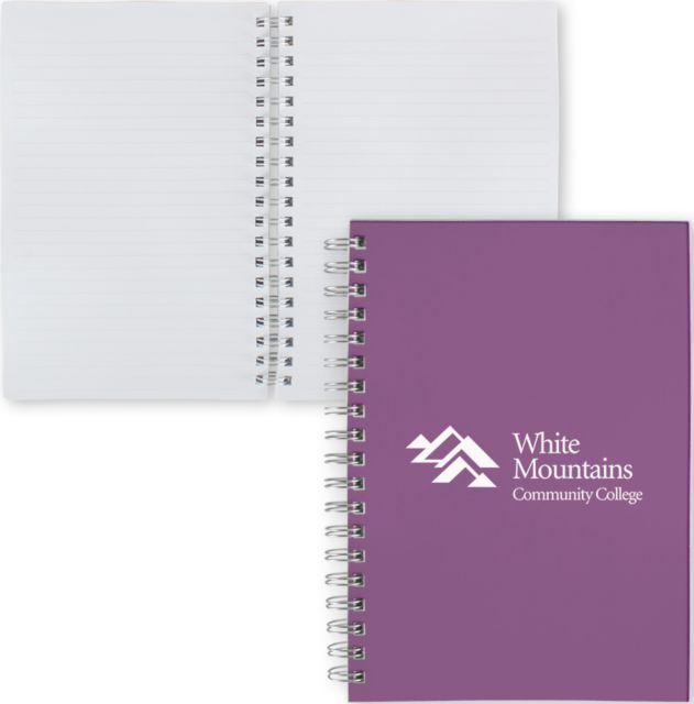 White Mountains Clear 7 x 10 Spiral Journal Notebook Mountains Community College Logo - ONLINE ONLY