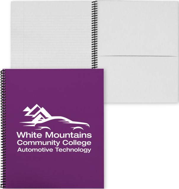 White Mountains College Spiral Notebook w/Black Coil Mountains Community College Automotive Technology - ONLINE ONLY