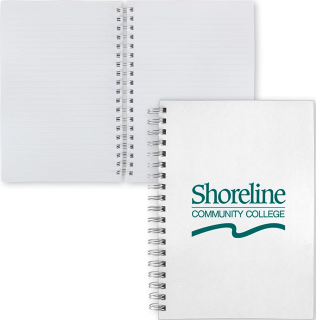 Shoreline Clear 7 x 10 Spiral Journal Notebook Shoreline Community College Primary Word mark - ONLINE ONLY