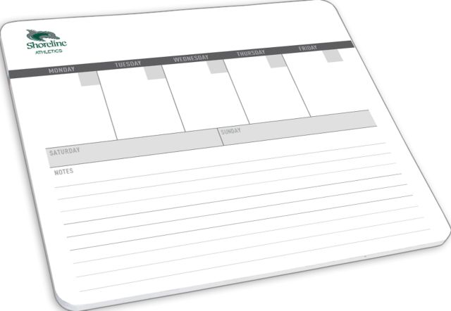 Shoreline Mousepad/Week At A Glance Note Pad Shoreline Primary Athletics Mark - ONLINE ONLY