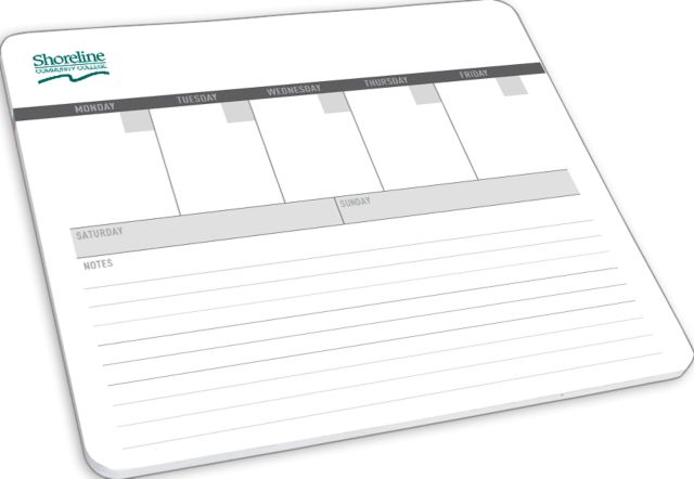 Shoreline Mousepad/Notepad Shoreline Community College Primary Word mark - ONLINE ONLY